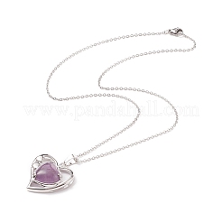 Collares colgantes de piedra mixta natural de corazón&nbsp;NJEW-JN03968