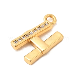 26 Stk. Messing Micro Pave klar Zirkonia Charms&nbsp;KK-C117-12G