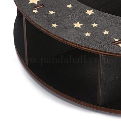 Schwarzes Kristall-Wandregal aus Holz zum Aufhängen&nbsp;ODIS-C009-01B