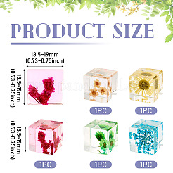 5 stücke 5 farben harz cube kühlschrank magnet hause dekoration accessoriesa&nbsp;FIND-TA0005-87