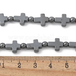 Halsketten mit runden Kreuzen aus synthetischen&nbsp;NJEW-R020-03
