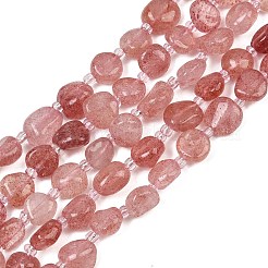 Chapelets de perles aux fraises en quartz naturel&nbsp;GG-CBA3A44-C01-02