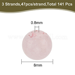 3 Strang natürliche Imitation rosa Opalperlen&nbsp;G-HY0001-63