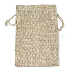 Weihnachtsbedruckte Sackleinen-Verpackungsbeutel mit Kordelzug&nbsp;ABAG-Q053-02A-04