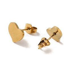 Pendientes de botón de acero inoxidable 304 con revestimiento al vacío de PVD&nbsp;EJEW-Z040-09G