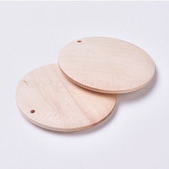 Pendentifs en bois blanc non fini&nbsp;WOOD-WH0098-60A