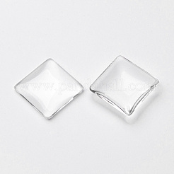 Transparentem Glas Quadrat Cabochon&nbsp;GGLA-S022-20mm