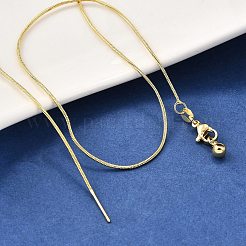 Collares deslizantes ajustables con cadena de serpiente redonda de latón de 1 mm&nbsp;X-NJEW-M108-29G