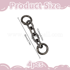4 cadena de extensión para bolsa con cable de aluminio&nbsp;DIY-DR0002-59C
