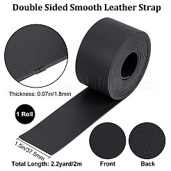Cinturino piatto double face in similpelle con motivo litchi da 2 m&nbsp;LC-WH0010-01B-01