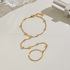 Armband aus Edelstahl 304 mit Pavé-Fassung aus klaren Zirkonia&nbsp;OK9358