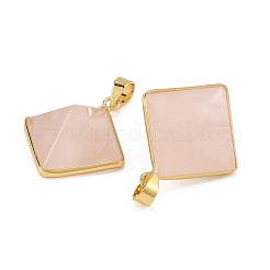 Pendentifs de quartz rose naturel&nbsp;G-H359-03G-02