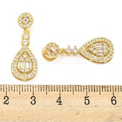 Rack-Beschichtung Messing Micro Pave klar Kubisch Zirkonia Charms&nbsp;KK-F089-05G