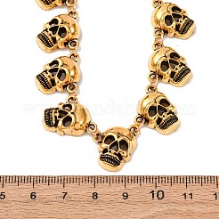 Colliers plastrons en alliage avec tête de mort pour femme&nbsp;NJEW-A061-01AG