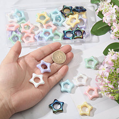35 Stück 7 Farben Acrylperlenrahmen&nbsp;SACR-CA0001-21
