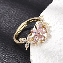 Bracciale aperto in ottone con pavé di zirconi cubici&nbsp;CU-CBA5C10-06G
