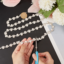 1 Yard Kristall-Strass-Cup-Ketten mit Kunststoffperlen&nbsp;DIY-GA0005-72