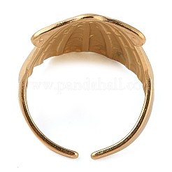 Ionenplattierung (IP) 304 Edelstahl Muschelform offene Manschettenringe für Frauen&nbsp;LS-RJEW-Z057-01G