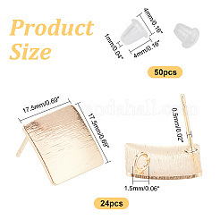 Risultati dell'orecchino della vite prigioniera dell'ottone 24pcs&nbsp;KK-DC0001-39