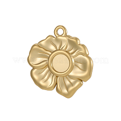 304 pendenti in acciaio inossidabile con montatura cabochon&nbsp;STAS-OY009-58G