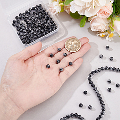 Perles d'obsidienne synthétique en flocon de neige&nbsp;G-NB0003-64