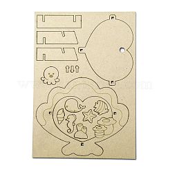 Ensemble de shaker en forme de coquille en bois fait à la main&nbsp;DIY-A014-03