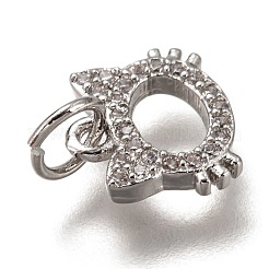 Messing micro pave klar zirkonia charme&nbsp;ZIRC-B002-55P