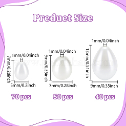 160 pz 3 stili perle di vetro a goccia&nbsp;HY-NB0001-06B