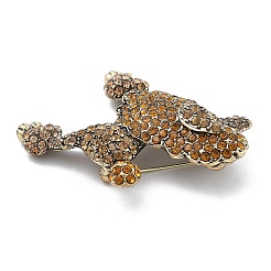 Pudel Legierung Strass Broschen&nbsp;JEWB-Q006-01A