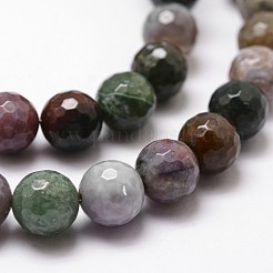 Chapelets de perles en agate indienne naturelle&nbsp;X-G-D840-51-8mm