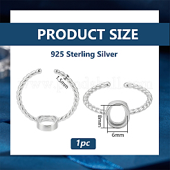 1 pièce de 925 composants de bague réglable en argent sterling&nbsp;STER-BC0003-97B-P