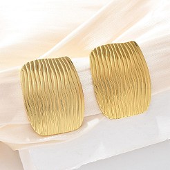 Pendientes de botón de acero inoxidable 304&nbsp;EJEW-U047-15G