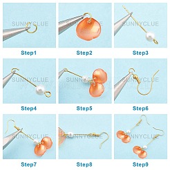 DIY-Sets zum Basteln von Ohrringen mit Blütenblattmotiv&nbsp;DIY-SC0001-26