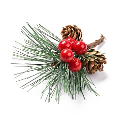 Décor de pics de pin de simulation de noël d'hiver artificiel en plastique&nbsp;DIY-P018-H01