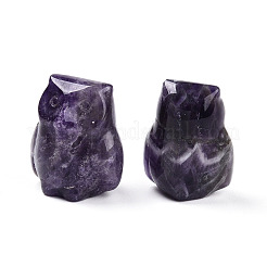 Decorazioni espositive di gufi in ametista naturale&nbsp;G-N345-04C