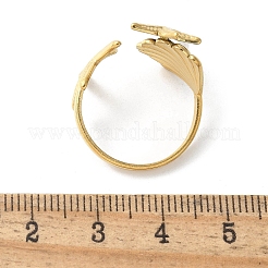 Manschettenringe aus Edelstahl 304 mit Seesternen und Muscheln&nbsp;RJEW-S621-08G