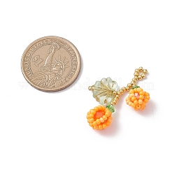 Beeren- und Blattanhänger aus Glasperlen&nbsp;PALLOY-MZ01114-03