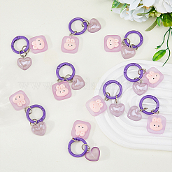 10 porte-clés en résine lumineuse&nbsp;KEYC-DC0011-12