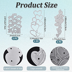 3 Stile Valentinstag Stanzschablonen&nbsp;DIY-CP0011-97