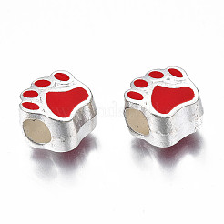 Perles européennes d'émail en alliage&nbsp;LS-MPDL-T005-003D-RS