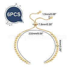 6 Stück Messing-Kettenglied-Armbandherstellung&nbsp;TWIR-UN0001-63