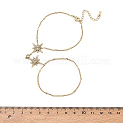 Braccialetti estivi da donna in acciaio inossidabile 304 con maglie a stella e strass di cristallo.&nbsp;SA-CBAAE04-04G