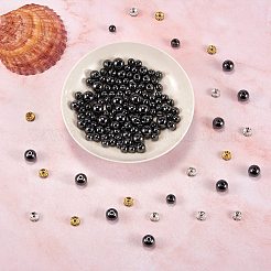 175 Stück nichtmagnetische synthetische Hämatit-Rundperlen für die Schmuckherstellung&nbsp;DIY-SZ0005-99
