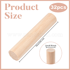 32 Stück Holzrundstab&nbsp;WOOD-OC0004-41
