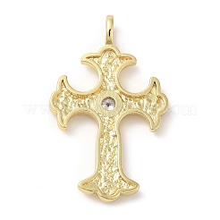 Pendenti in zirconi cubici trasparenti in micro pavè di ottone&nbsp;KK-M246-03G
