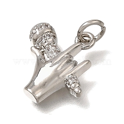 Pendentifs en laiton zircon cubique transparent&nbsp;CU-CBAEEA8-17P