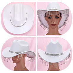 Chapeau de cowboy en feutre pour hommes&nbsp;DIY-WH0077-118