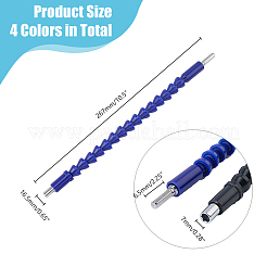 4 pz. 4 colori plastica e albero di collegamento del tubo flessibile del trapano elettrico in acciaio al carbonio&nbsp;FIND-DC0005-42