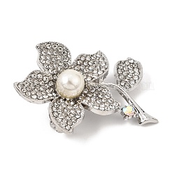 Spille da bavero in lega di strass a forma di fiore&nbsp;AL-CBAC0F3-02P
