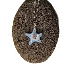 Colliers à pendentif étoile de mer en résine et alliage océanique&nbsp;WGD688D-02